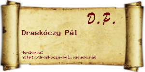 Draskóczy Pál névjegykártya