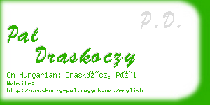 pal draskoczy business card